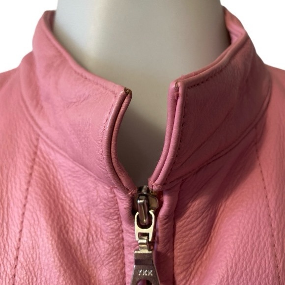 WILSONS LEATHER MAXIMA / SZ L / PINK LEATHER JACKET / EUC - Picture 6 of 10
